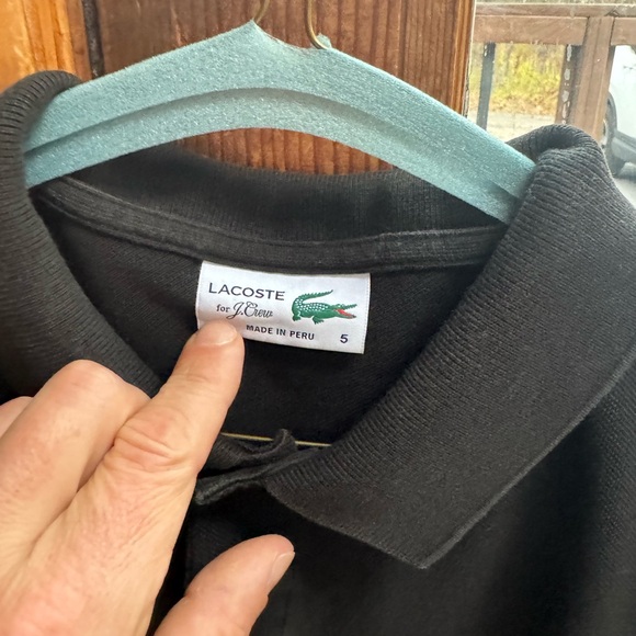 Men’s size 5 (large) black Lacoste for JCrew polo; worn - Picture 3 of 3